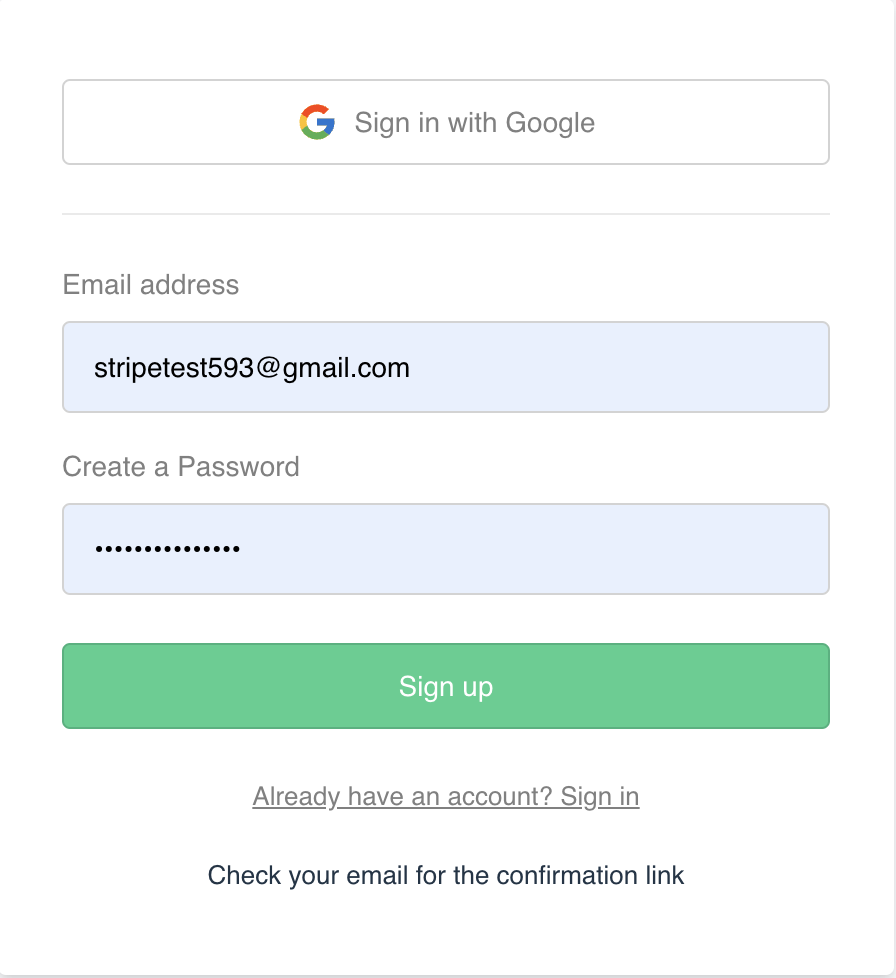 Adding a popup modal for Auth UI email confirmation - Supabase