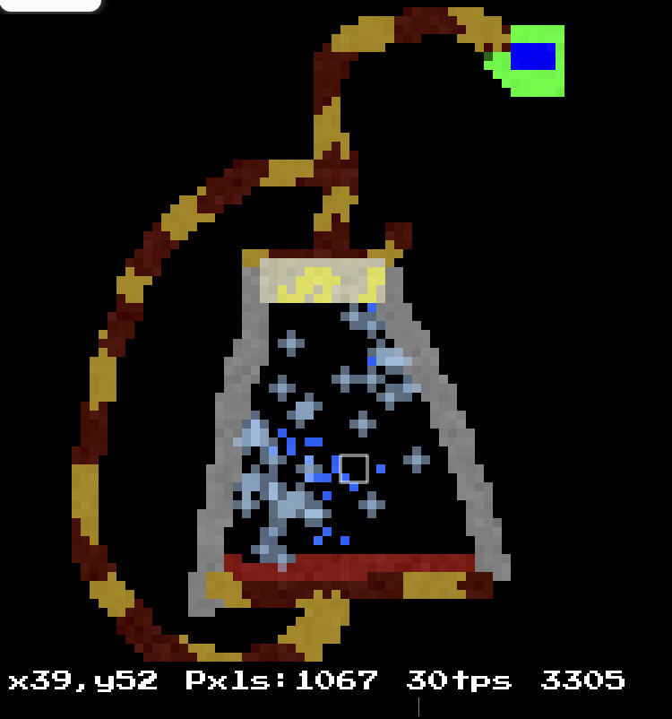I made very simple infinite power r74n sandboxels