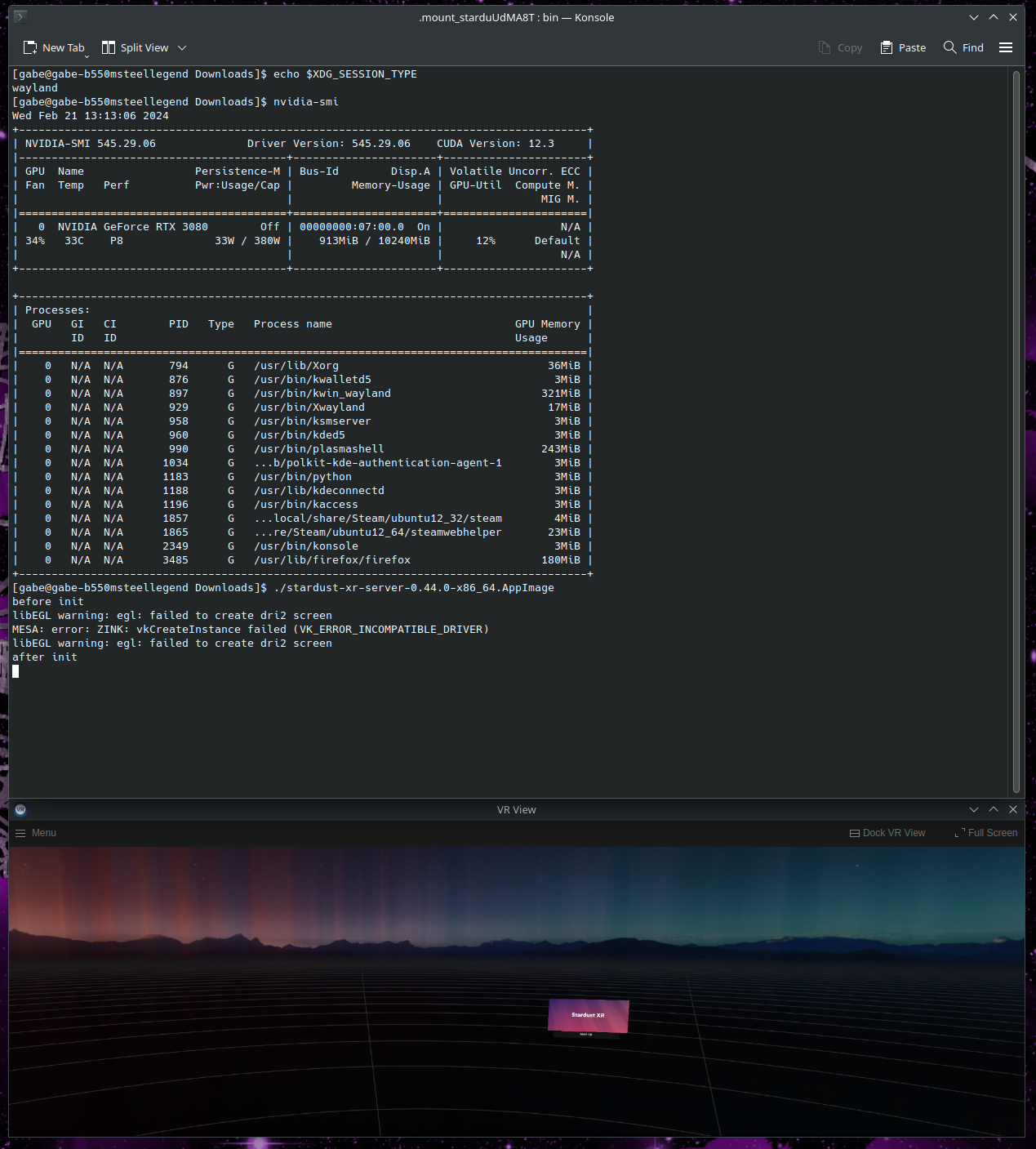 gdm, dangit - Stardust XR