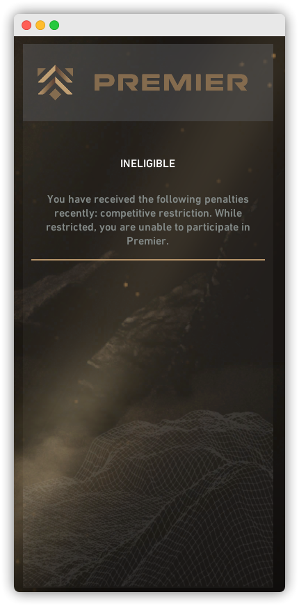 Premier Penalty Permanently VALORANT