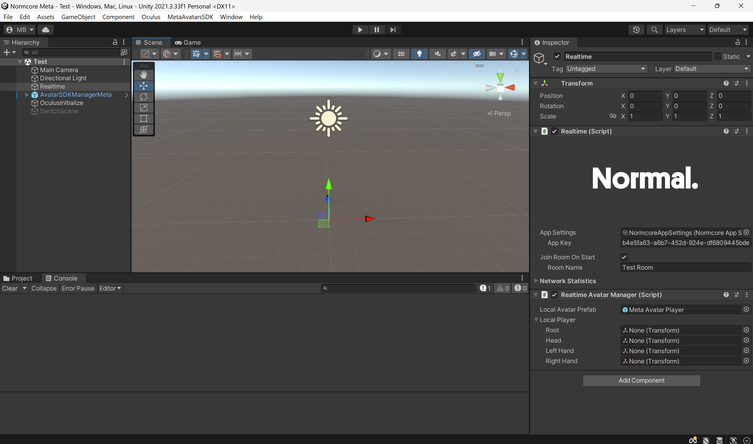 I Have A Basic Scene That Follows This Guide Https normcore io 