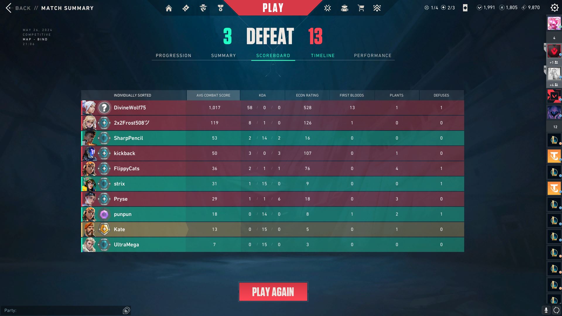 Cheating Report VALORANT