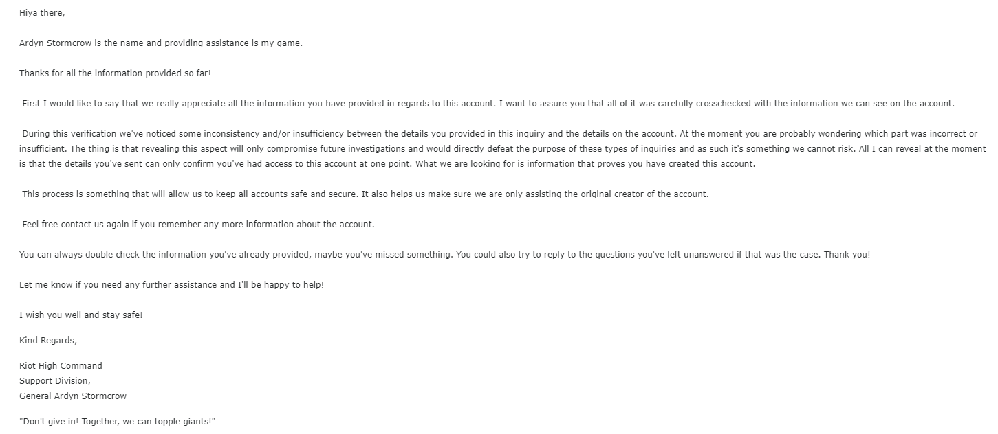 Riot Not Giving My Account Back VALORANT