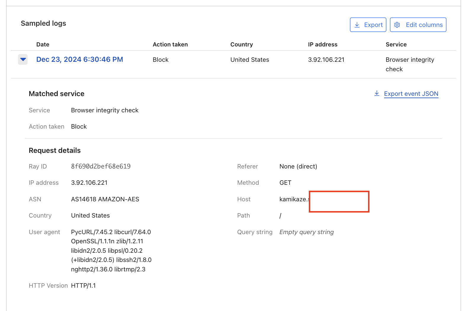Cloudflare security check is blocking our payment webhook route and i