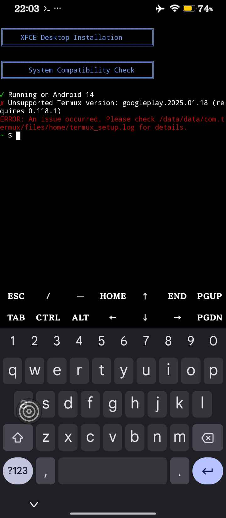 To com um bug aqui andronix app