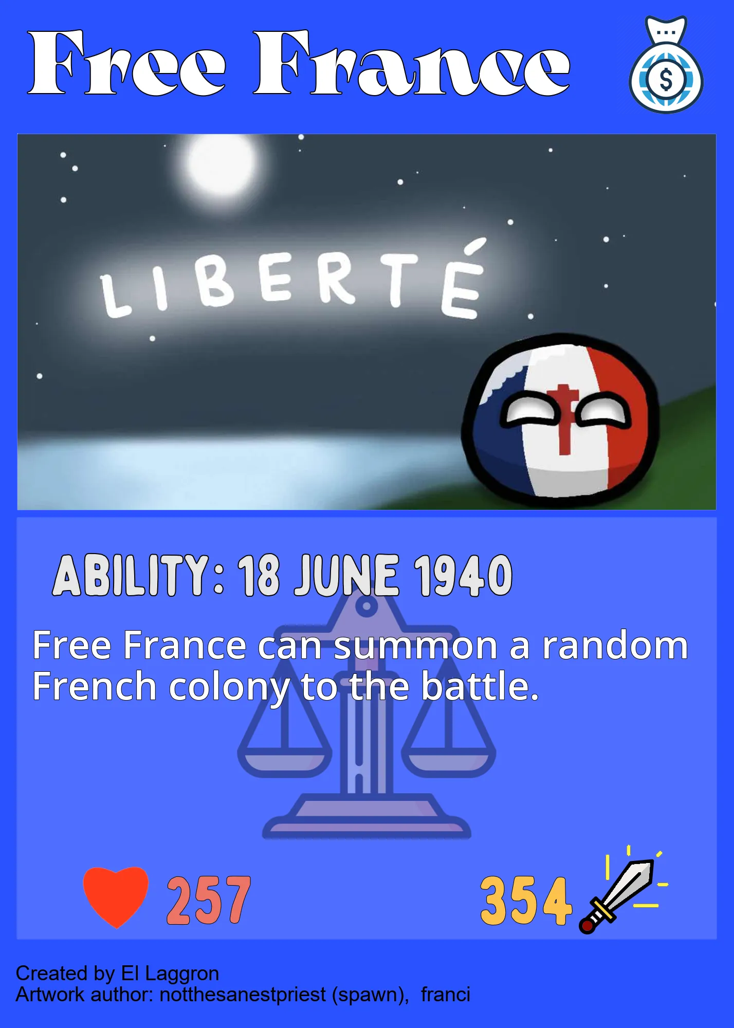 ID: `#585E4F3` Caught on ( ). ATK: 354 (+17%) HP: 257 (-10%) - Altarian ...