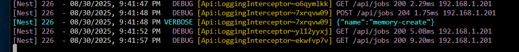 Screenshot of unraid-docker-log
