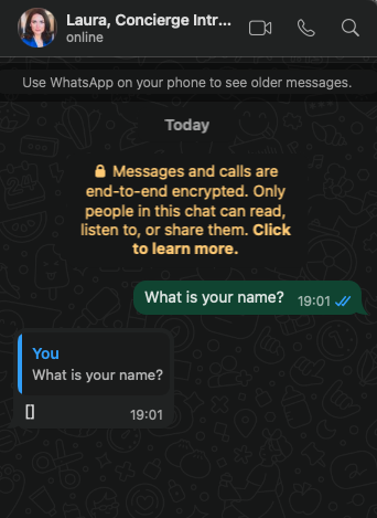 Screen of my WhatsApp