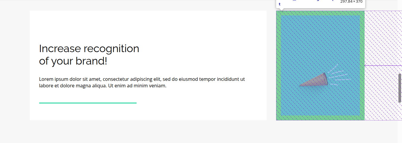 Preview in Chrome with the weird area on the right with an arrow - What does it mean?
