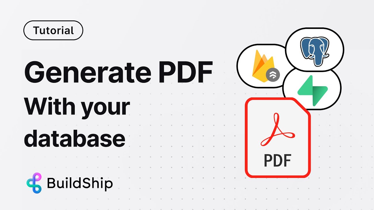 Create PDF / HTML with Firebase database using AI and No Code