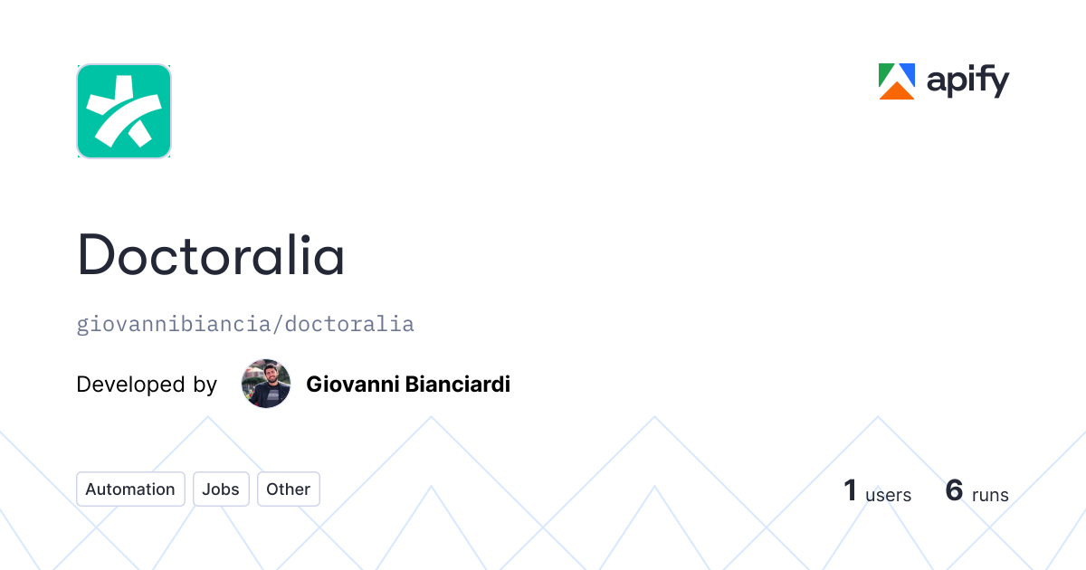 Doctoralia · Apify