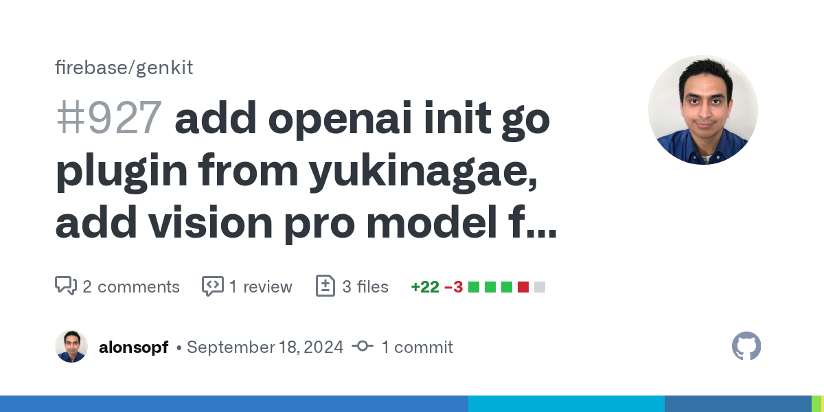 add openai init go plugin from yukinagae, add vision pro model for ...