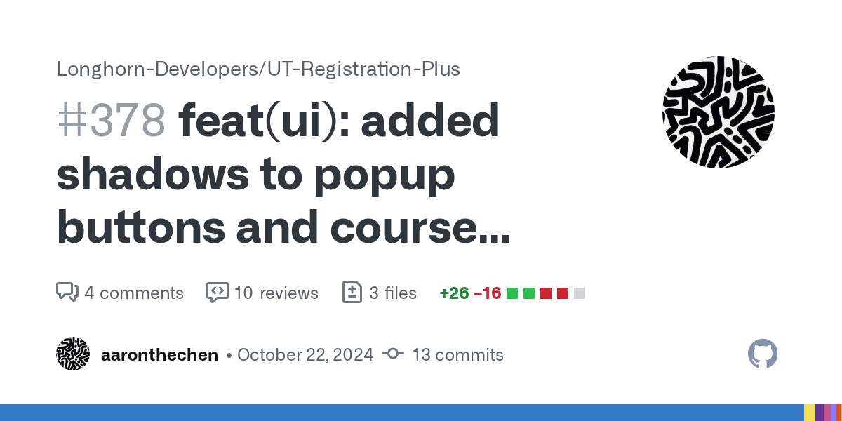 feat(ui): added shadows to popup buttons and course blocks by aaron...