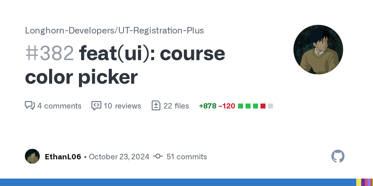feat(ui): course color picker by EthanL06 · Pull Request #382 · Lon...