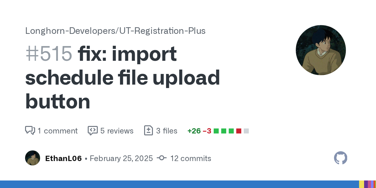 fix: import schedule file upload button by EthanL06 · Pull Request ...