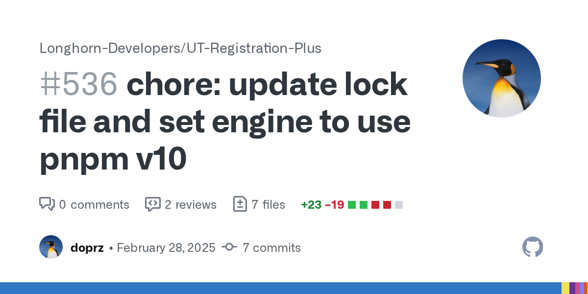 chore: update lock file and set engine to use pnpm v10 by doprz · P...