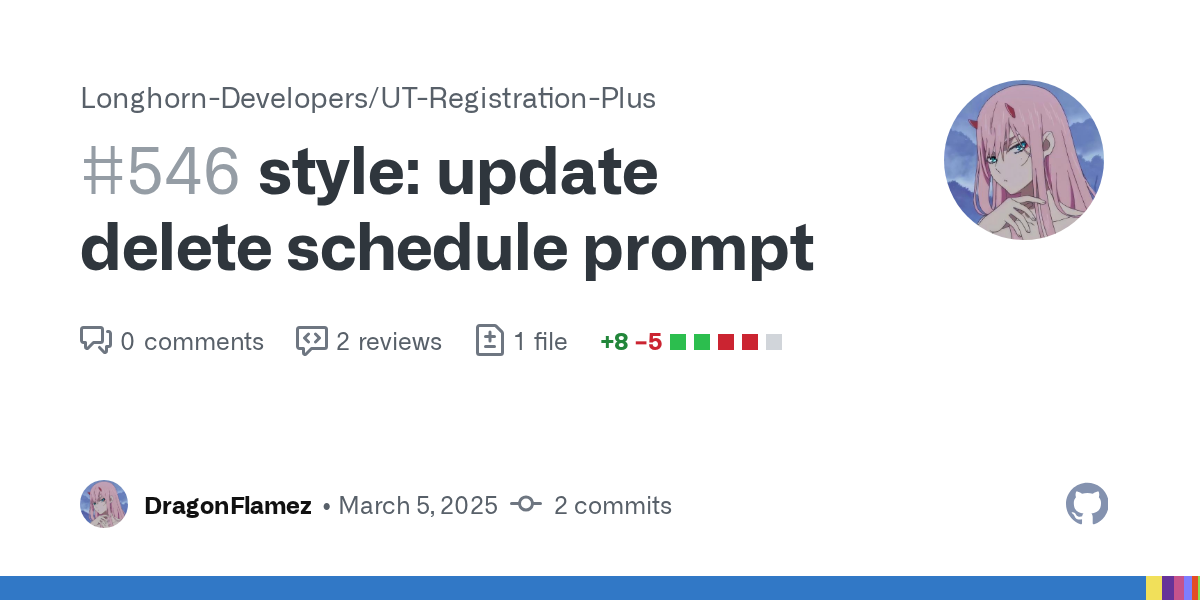 style: update delete schedule prompt by DragonFlamez · Pull Request...