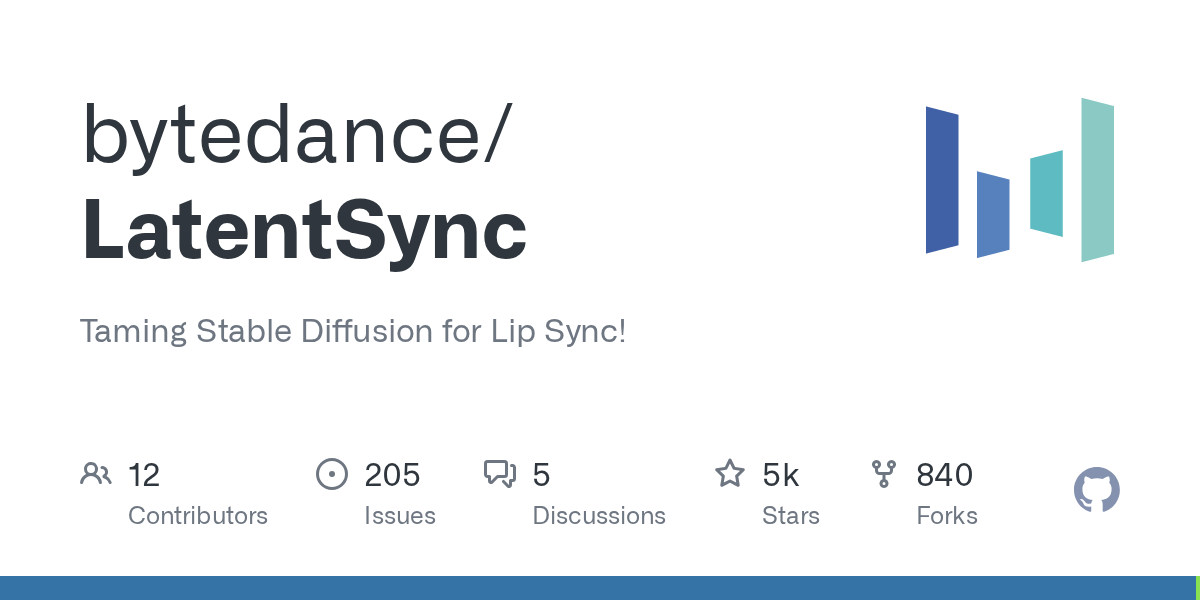 GitHub - bytedance/LatentSync: Taming Stable Diffusion for Lip Sync!