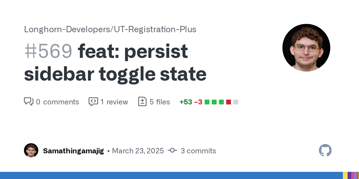 feat: persist sidebar toggle state by Samathingamajig · Pull Reques...