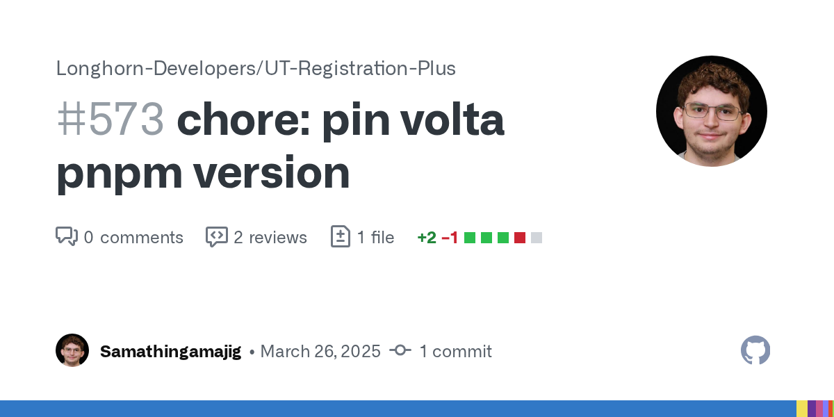 chore: pin volta pnpm version by Samathingamajig · Pull Request #5...