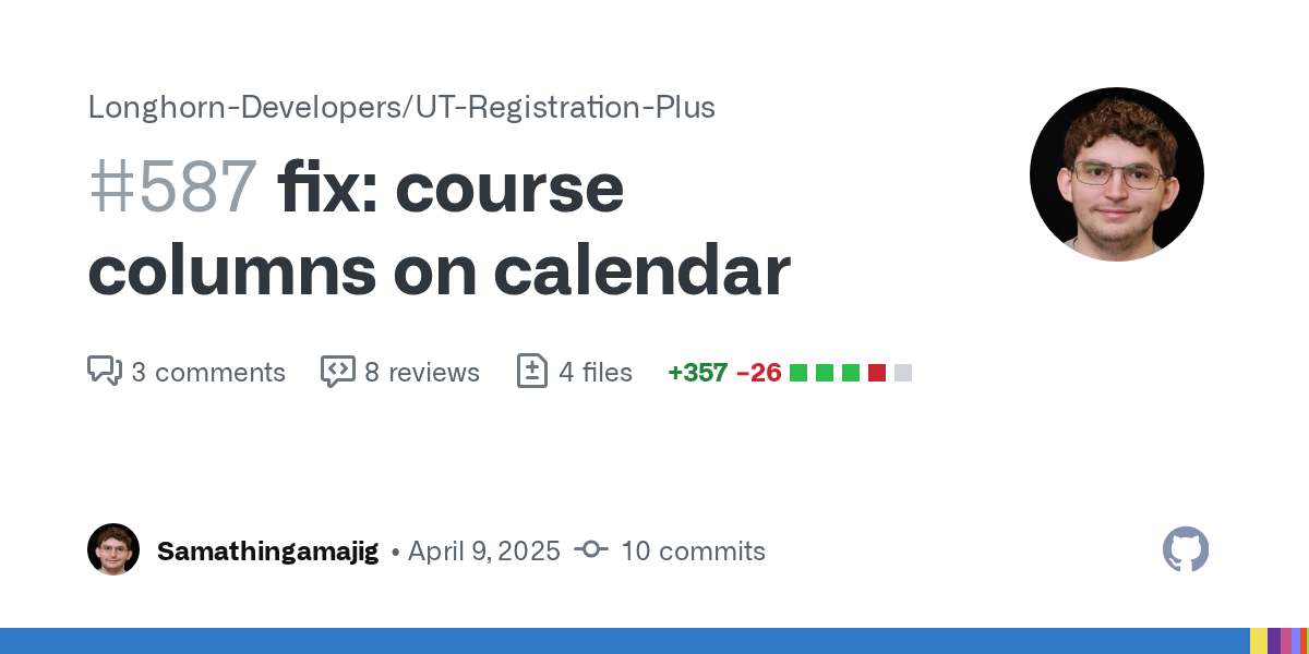 fix: course columns on calendar by Samathingamajig · Pull Request ...