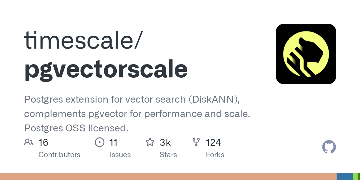 GitHub - timescale/pgvectorscale: A complement to pgvector for high...