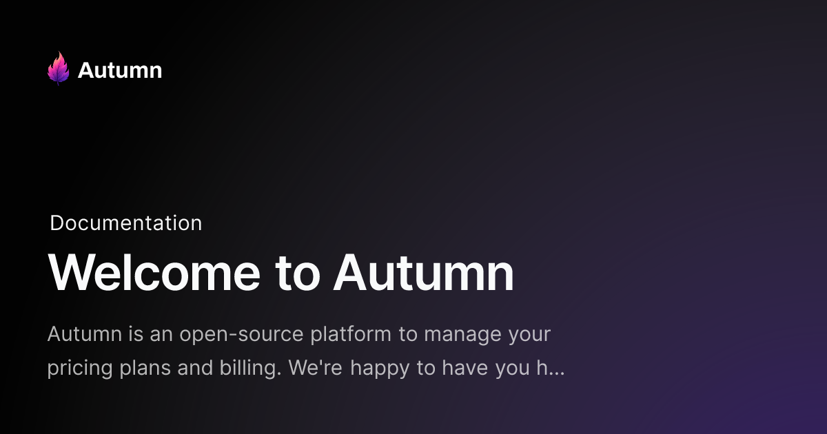 Welcome to Autumn - Autumn