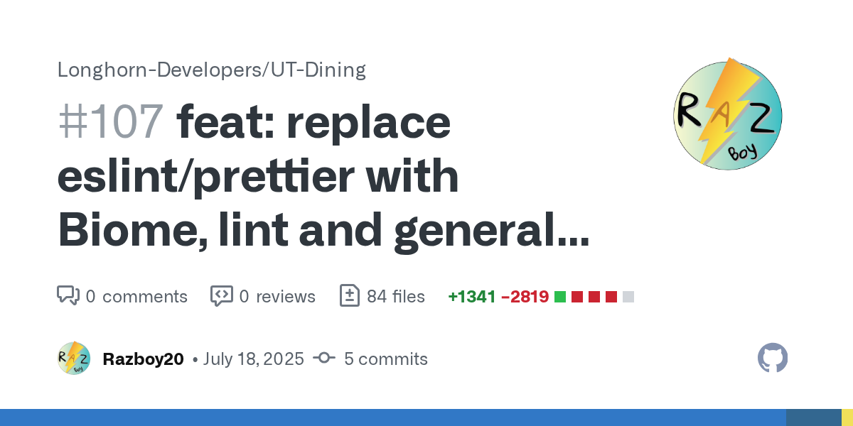 feat: replace eslint/prettier with Biome, lint and general cleanup,...