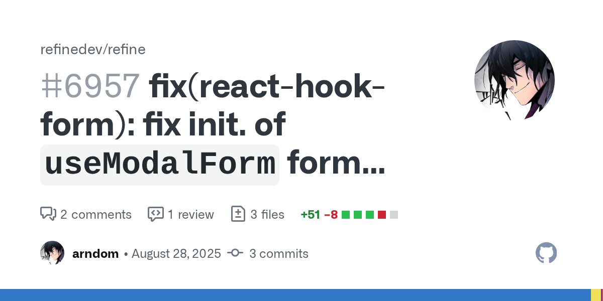 fix(react-hook-form): fix init. of `useModalForm` form values in ba...