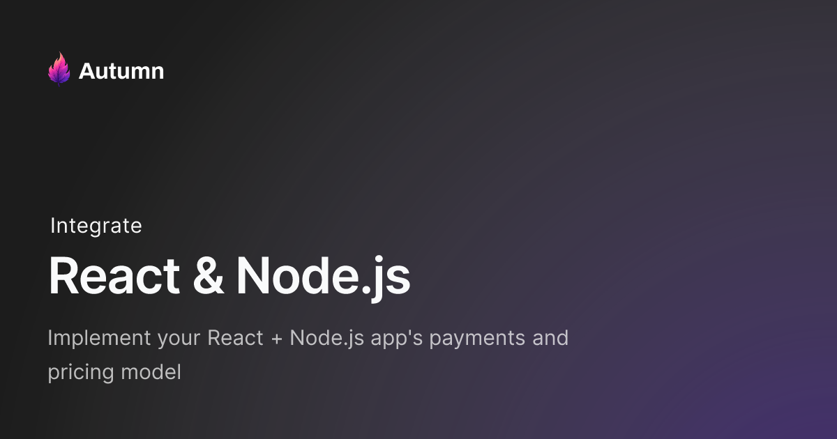React & Node.js - Autumn