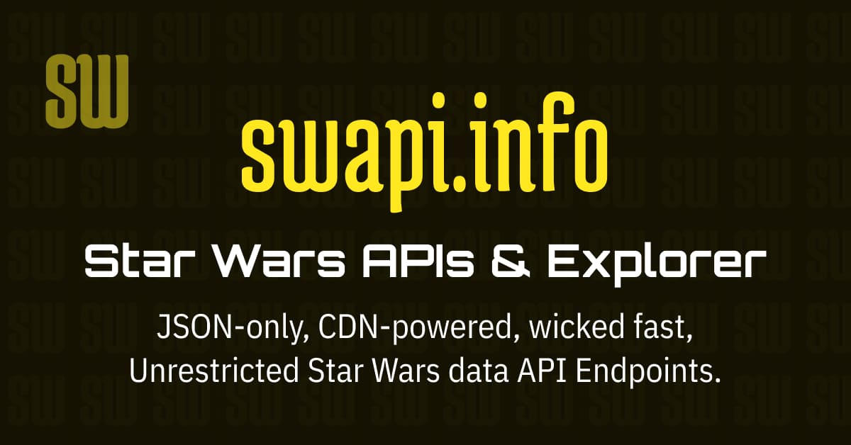 GitHub - SivaramPg/swapi.info: All the Star Wars data you've ever w...