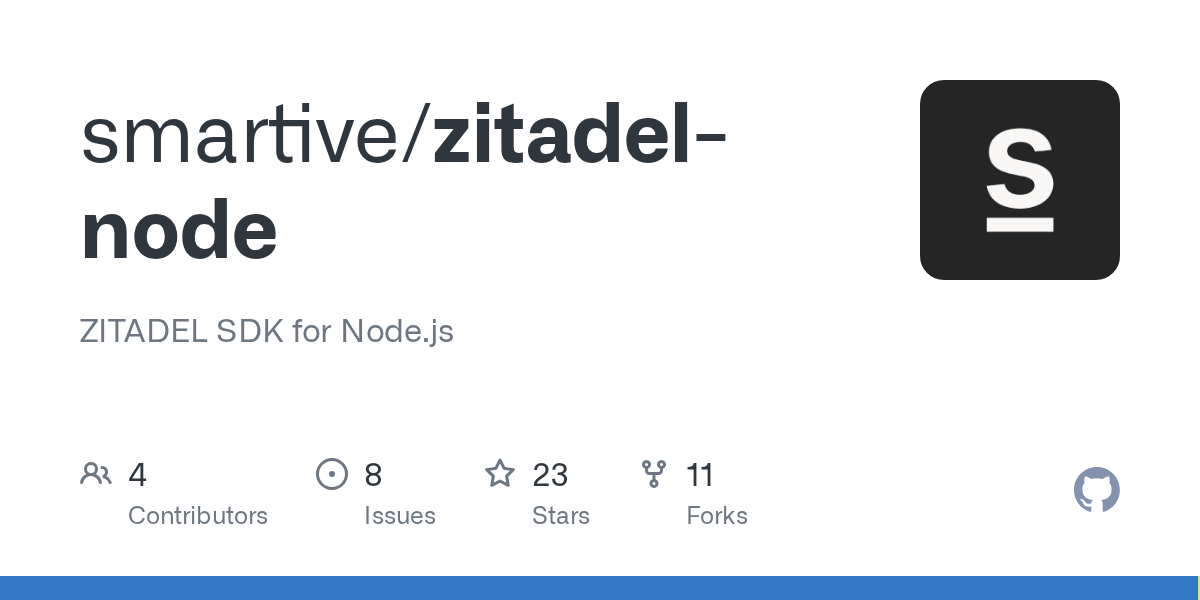 GitHub - smartive/zitadel-node: ZITADEL SDK for Node.js
