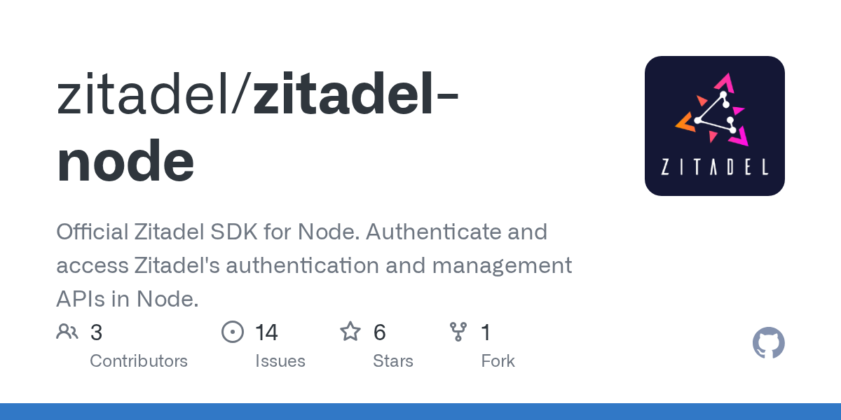 GitHub - zitadel/zitadel-node: Official Zitadel SDK for Node. Authe...