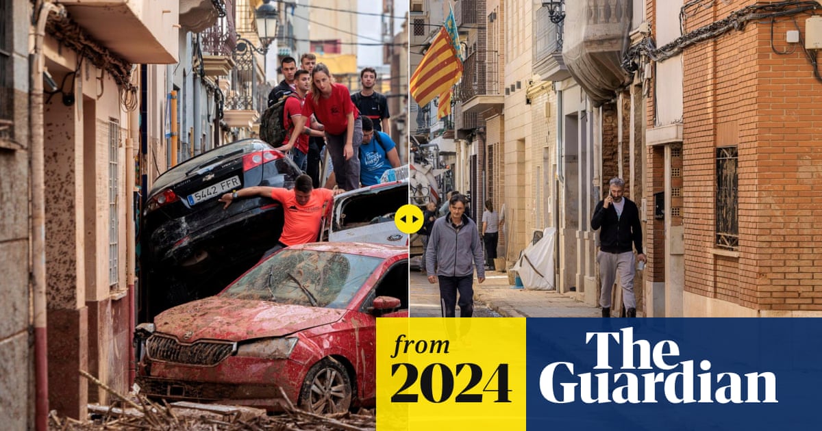 Floods in Valencia, Spain: then and now – in pictures