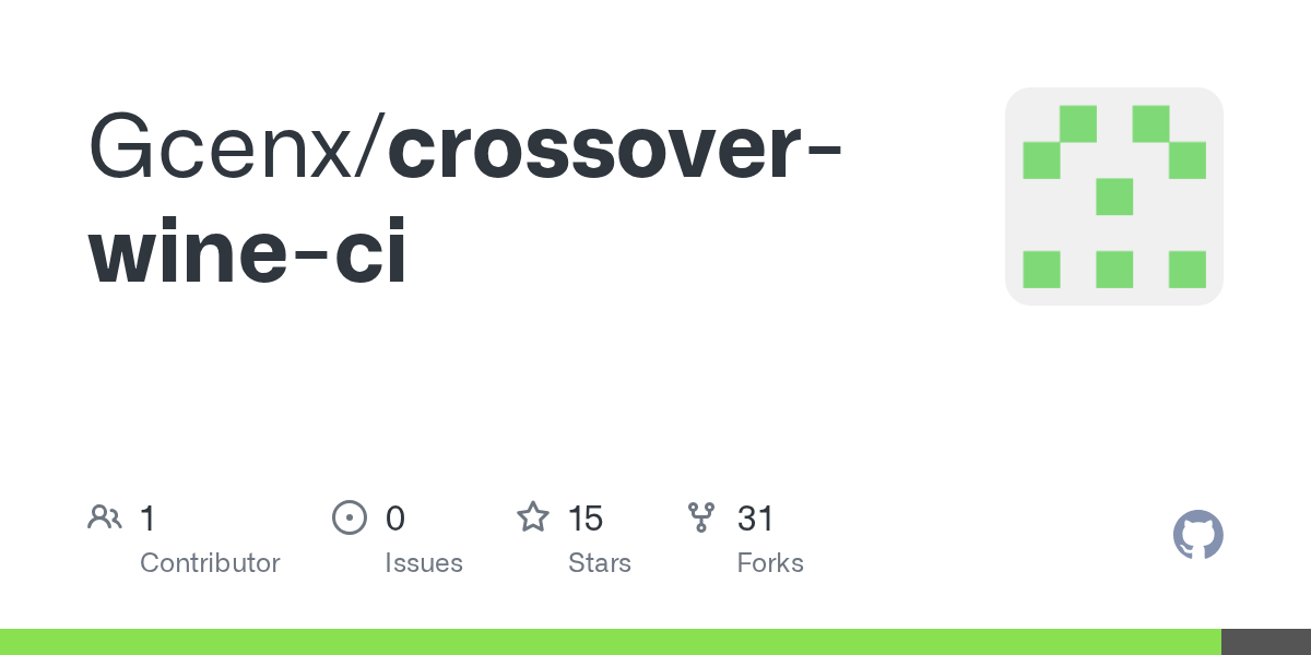 GitHub - Gcenx/crossover-wine-ci