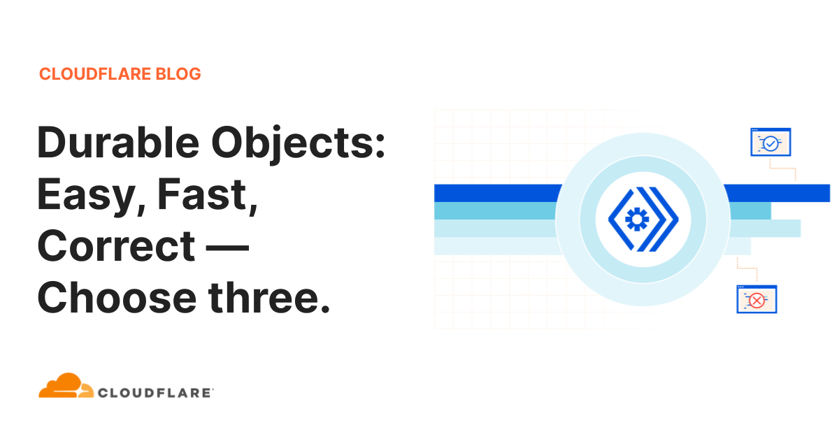 Durable Objects: Easy, Fast, Correct — Choose three