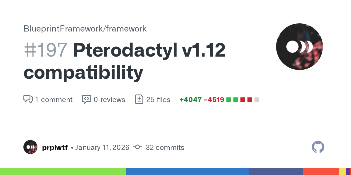 Pterodactyl v1.12 compatibility by prplwtf · Pull Request #197 · ...