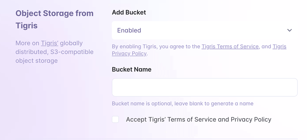 Launch your app with object storage from Tigris