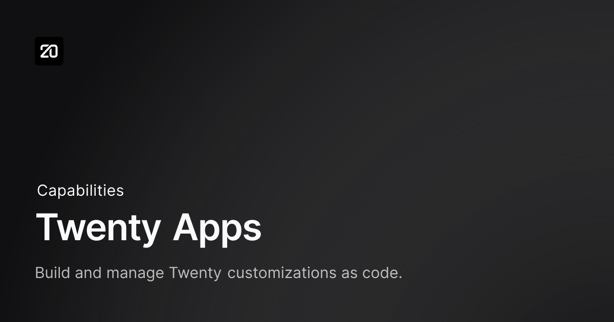Twenty Apps - Twenty Documentation