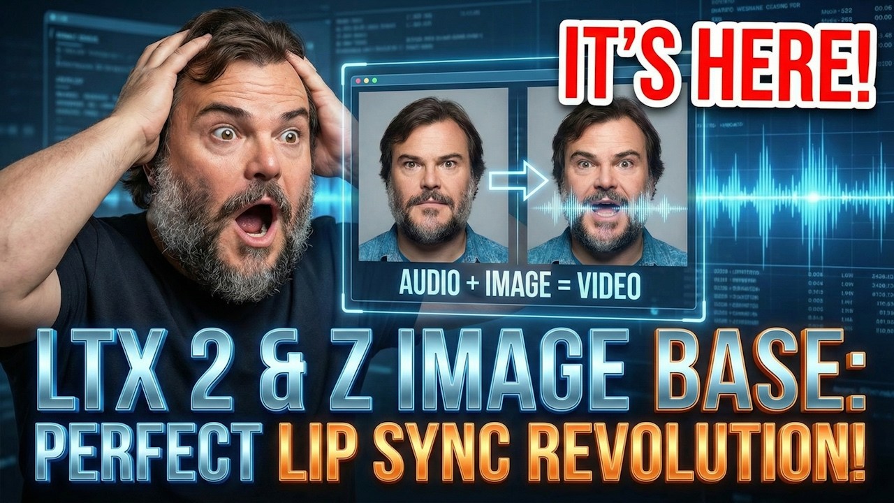 LTX 2 & Z Image Base Full Tutorial + Audio to Video Lip Sync + Comf...