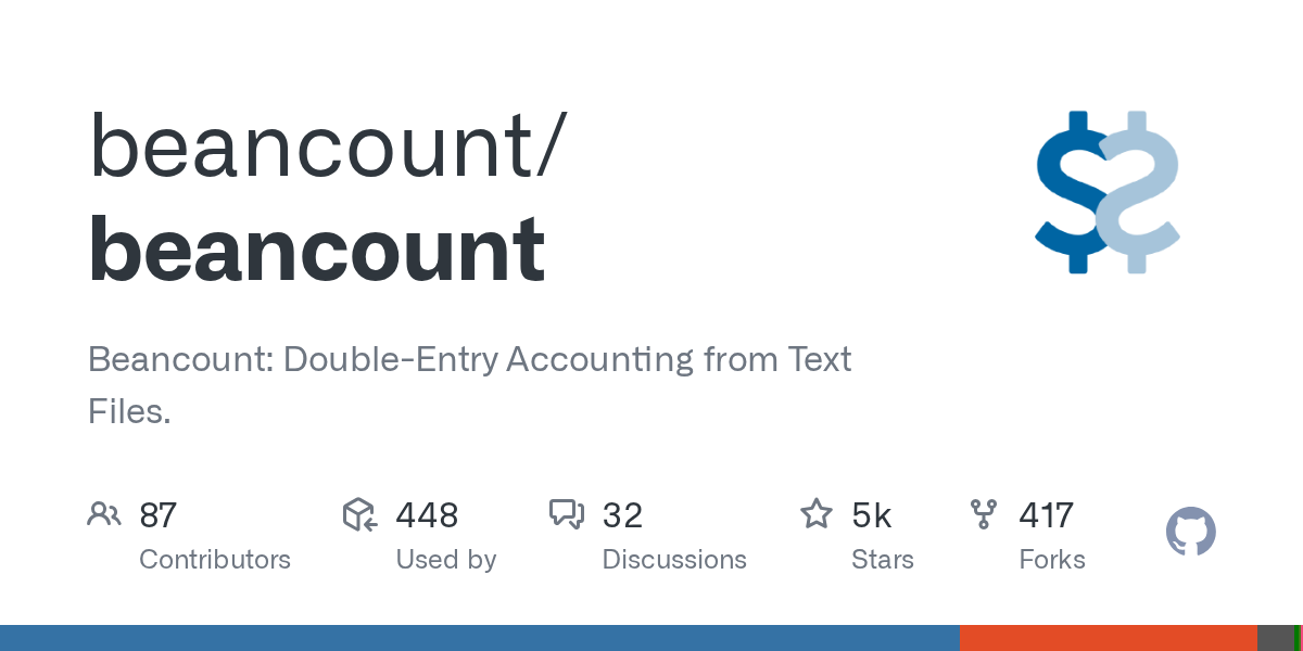 GitHub - beancount/beancount: Beancount: Double-Entry Accounting fr...